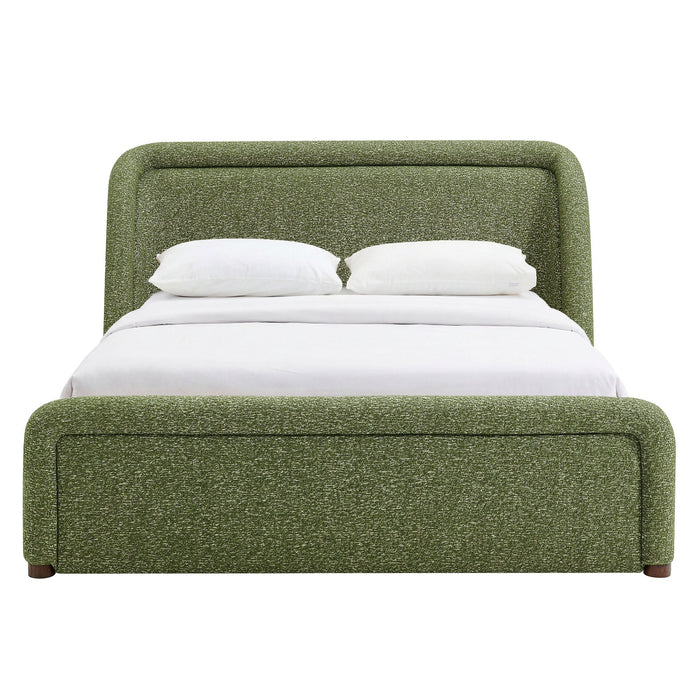 Modway Tasmin Queen Upholstered Fabric Platform Bed in Olive - detail view