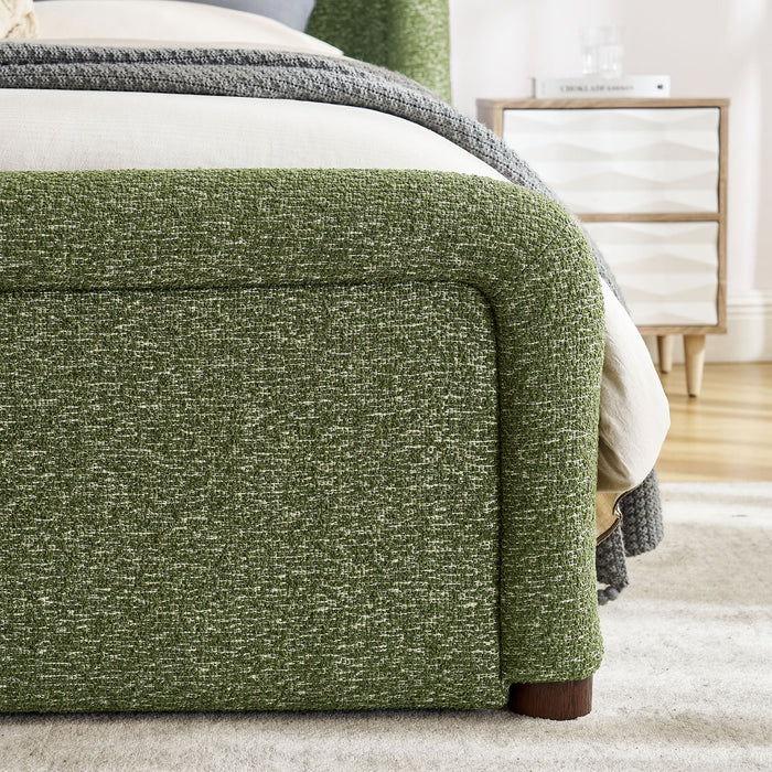 Modway Tasmin Queen Upholstered Fabric Platform Bed in Olive - lifestyle view 16