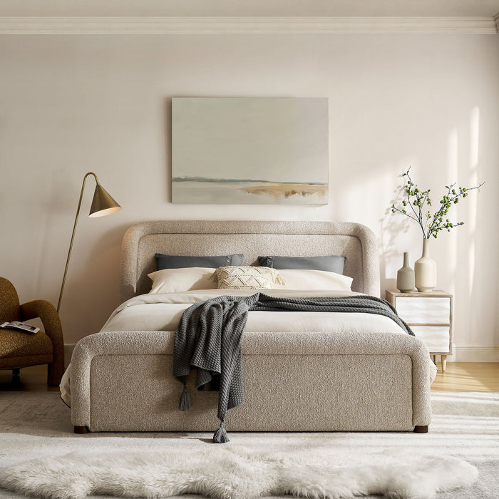 Modway Tasmin King Upholstered Fabric Platform Bed in Linen - lifestyle view 17