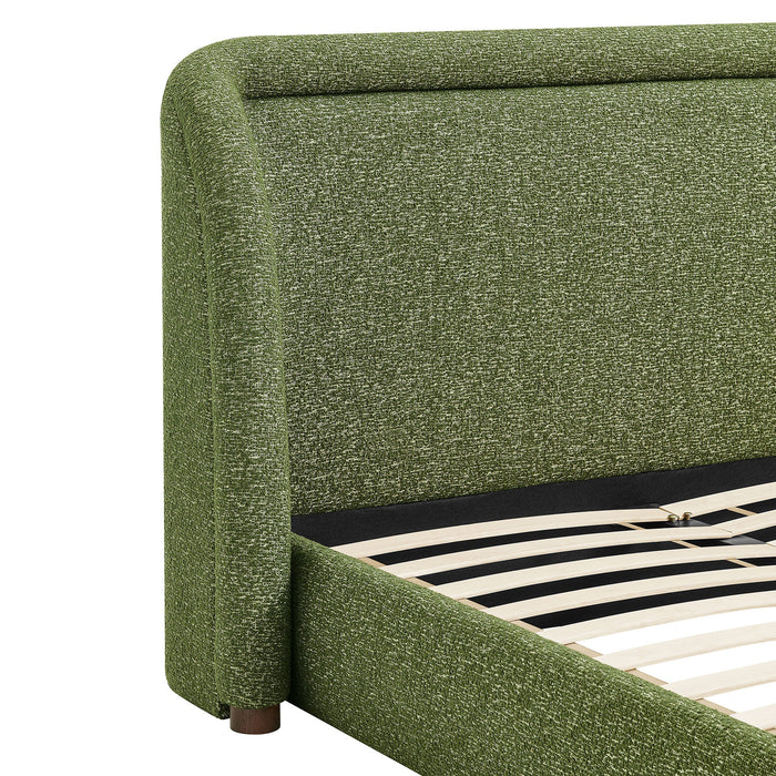 Modway Tasmin King Upholstered Fabric Platform Bed in Olive - lifestyle view
