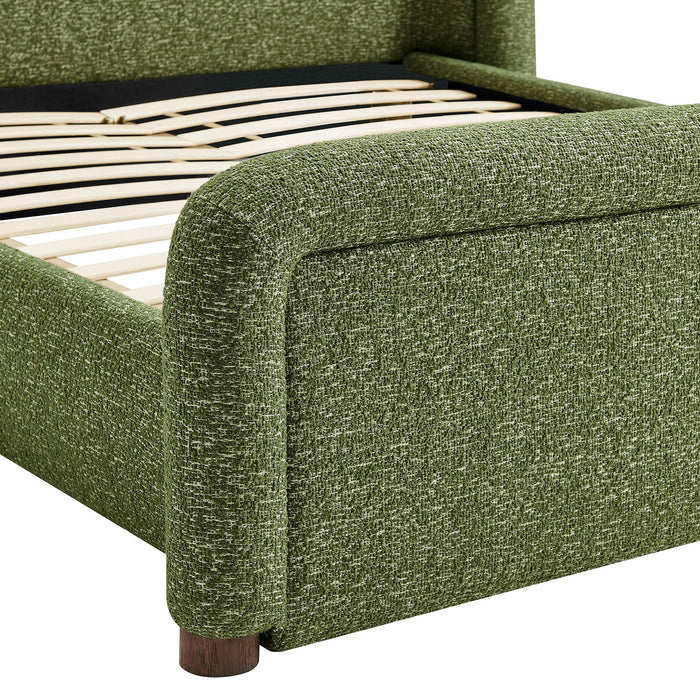 Modway Tasmin King Upholstered Fabric Platform Bed in Olive - lifestyle view 14