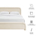 Modway Beck Queen Performance Velvet Platform Bed in Alabaster - dimensions and specifications