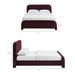 Modway Beck Queen Performance Velvet Platform Bed in Mulberry - dimensions and specifications 38