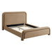 Modway Beck Queen Performance Velvet Platform Bed in Taupe - front view