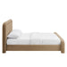 Modway Beck Queen Performance Velvet Platform Bed in Taupe - side view