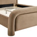 Modway Beck Queen Performance Velvet Platform Bed in Taupe - lifestyle view 24