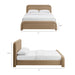 Modway Beck Queen Performance Velvet Platform Bed in Taupe - dimensions and specifications 40