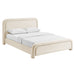 Modway Beck King Performance Velvet Platform Bed in Alabaster - angled view