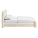 Modway Beck King Performance Velvet Platform Bed in Alabaster - side view