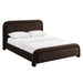 Modway Beck King Performance Velvet Platform Bed in Chocolate Brown - angled view