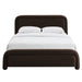 Modway Beck King Performance Velvet Platform Bed in Chocolate Brown - detail view