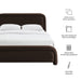 Modway Beck King Performance Velvet Platform Bed in Chocolate Brown - dimensions and specifications