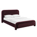 Modway Beck King Performance Velvet Platform Bed in Mulberry - angled view