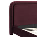 Modway Beck King Performance Velvet Platform Bed in Mulberry - lifestyle view