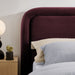 Modway Beck King Performance Velvet Platform Bed in Mulberry - lifestyle view 27