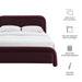 Modway Beck King Performance Velvet Platform Bed in Mulberry - dimensions and specifications