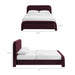 Modway Beck King Performance Velvet Platform Bed in Mulberry - dimensions and specifications 38