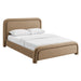 Modway Beck King Performance Velvet Platform Bed in Taupe - angled view