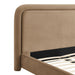 Modway Beck King Performance Velvet Platform Bed in Taupe - lifestyle view