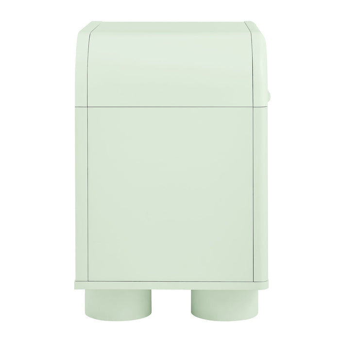 Modway Bellamy Curved 1-Drawer Nightstand in Sage - angled view