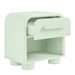 Modway Bellamy Curved 1-Drawer Nightstand in Sage - detail view
