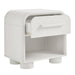 Modway Bellamy Curved 1-Drawer Nightstand in White Matte - detail view