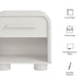 Modway Bellamy Curved 1-Drawer Nightstand in White Matte - dimensions and specifications