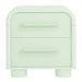 Modway Bellamy Curved 2-Drawer Nightstand in Sage - side view