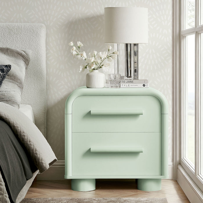 Modway Bellamy Curved 2-Drawer Nightstand in Sage - lifestyle view 20