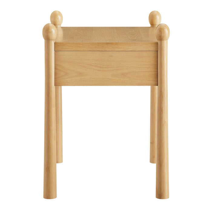 Modway Darcy Wood Nightstand or Side Table in Oak - angled view
