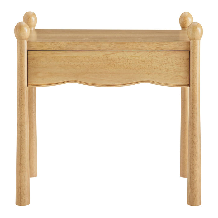 Modway Darcy Wood Nightstand or Side Table in Oak - detail view
