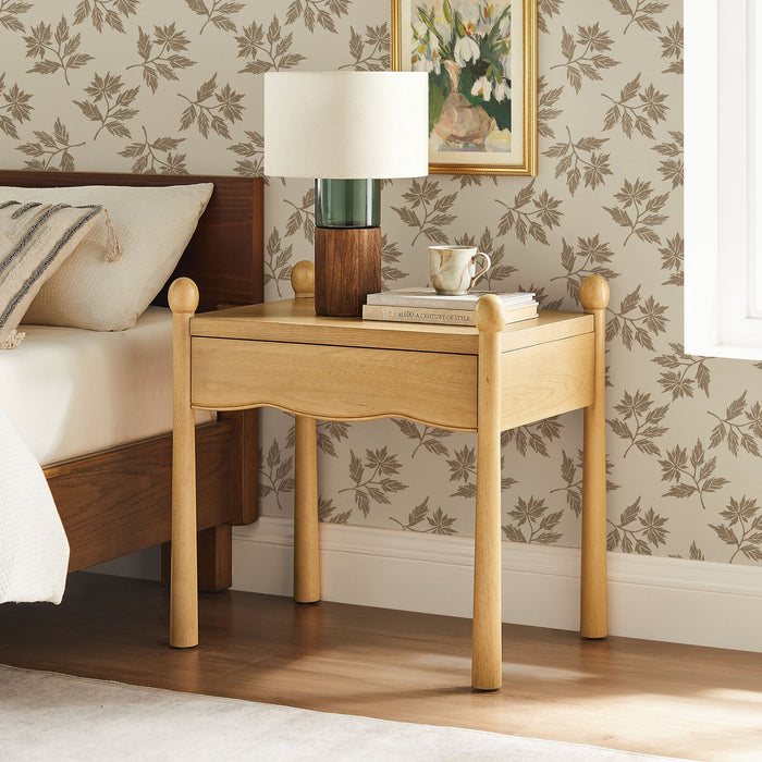 Modway Darcy Wood Nightstand or Side Table in Oak - lifestyle view 14