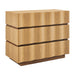 Modway Isola Wavy 3 Drawer Chest in Light Oak Walnut