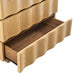 Modway Isola Wavy 3 Drawer Chest in Light Oak Walnut - View 5