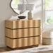 Modway Isola Wavy 3 Drawer Chest in Light Oak Walnut - View 7