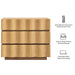 Modway Isola Wavy 3 Drawer Chest in Light Oak Walnut - Detail View