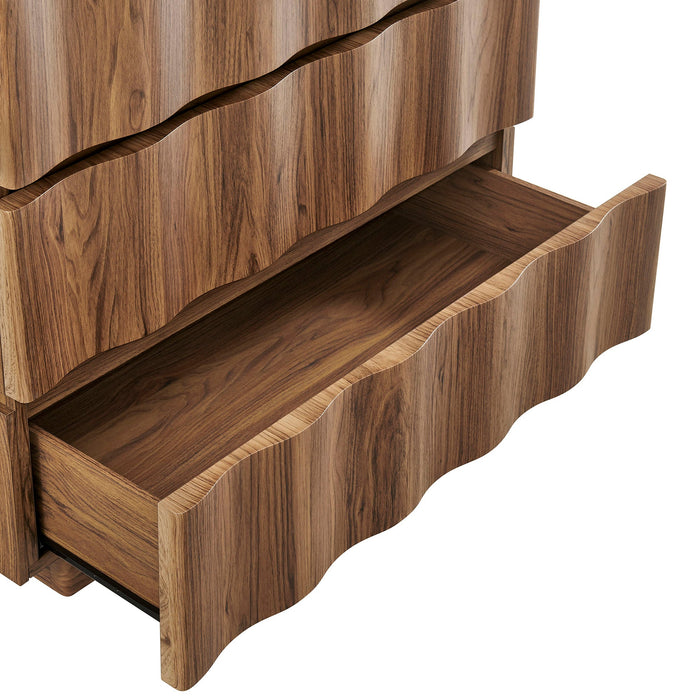 Modway Isola Wavy 3 Drawer Chest in Walnut - View 5
