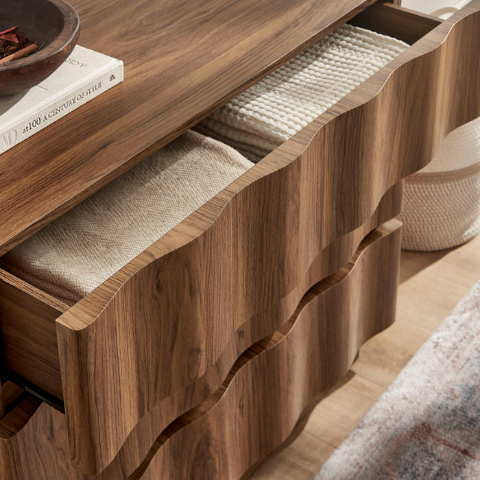 Modway Isola Wavy 3 Drawer Chest in Walnut - View 6