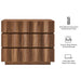 Modway Isola Wavy 3 Drawer Chest in Walnut - Detail View