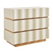 Modway Isola Wavy 3 Drawer Chest in White Light Oak