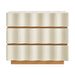 Modway Isola Wavy 3 Drawer Chest in White Light Oak - View 3