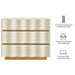 Modway Isola Wavy 3 Drawer Chest in White Light Oak - Detail View