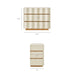 Modway Isola Wavy 3 Drawer Chest in White Light Oak - Detail View