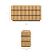 Modway Isola Wavy 6 Drawer Dresser in Light Oak Walnut - Detail View