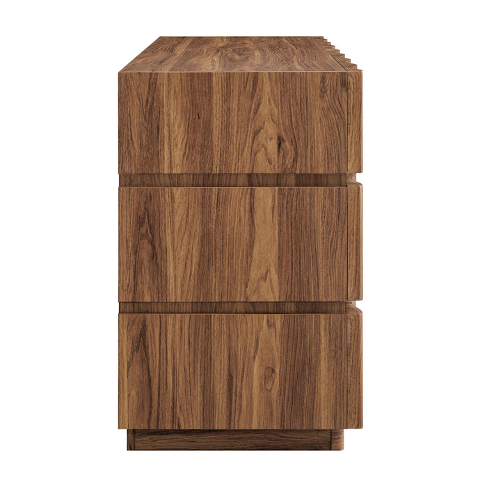 Modway Isola Wavy 6 Drawer Dresser in Walnut - View 2