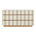 Modway Isola Wavy 6 Drawer Dresser in White Light Oak - View 3