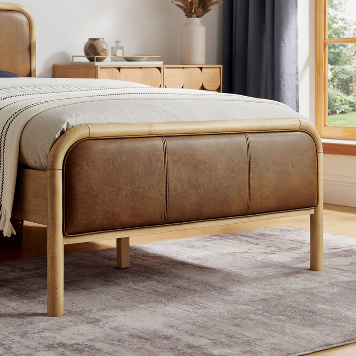 Modway Wexford Vegan Leather Platform Bed in Twin - lifestyle view 50