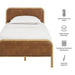 Modway Wexford Vegan Leather Platform Bed in Twin - dimensions and specifications
