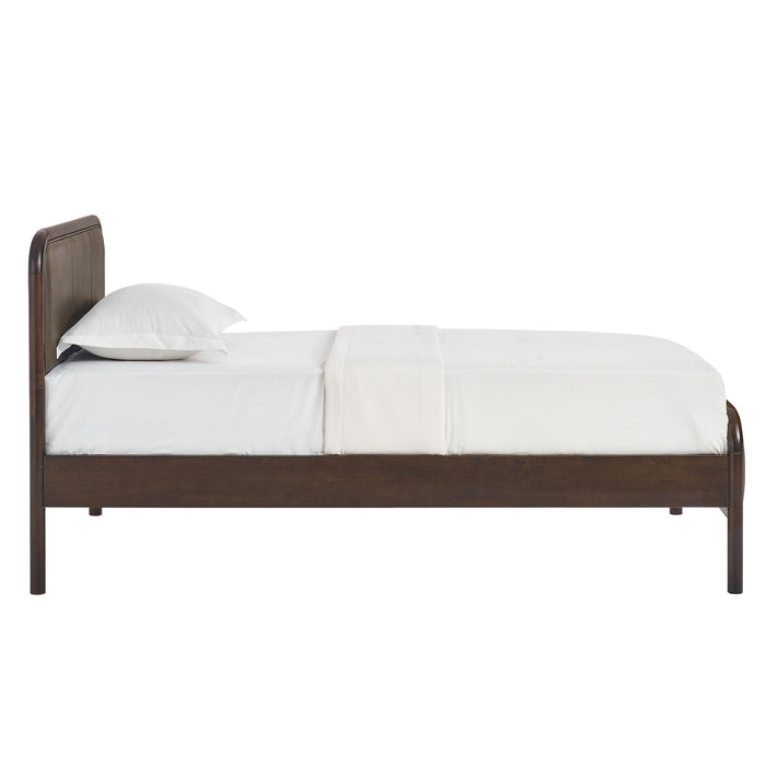 Modway Wexford Vegan Leather Platform Bed in Twin - side view 21