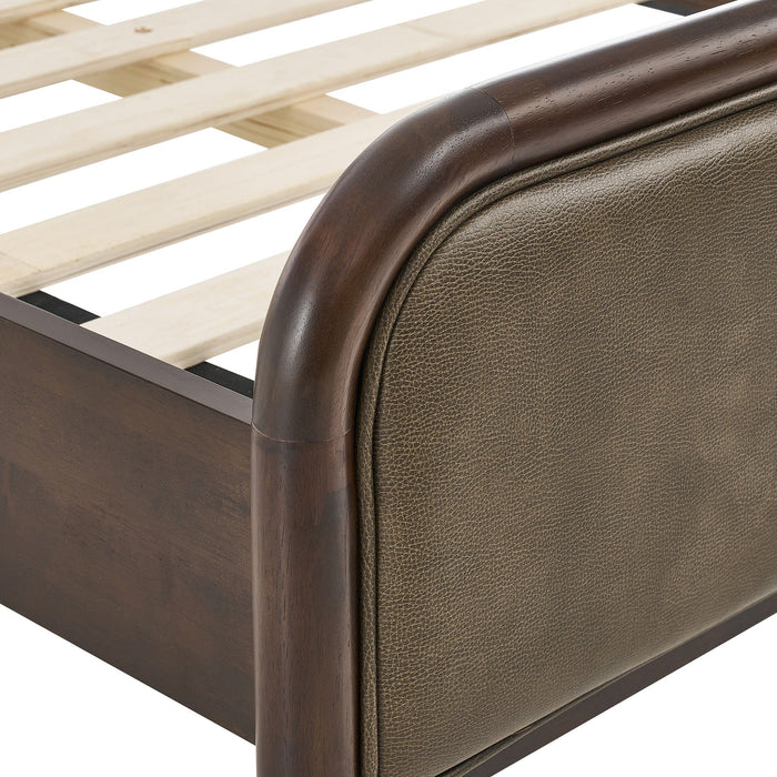 Modway Wexford Vegan Leather Platform Bed in Twin - lifestyle view 45